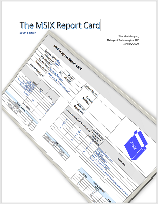 Cover image of the 1909 MSIX Report Card Paper