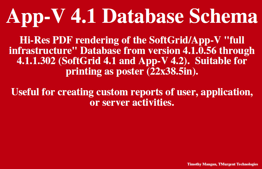 App-V Database 4.2 schema cover page image
