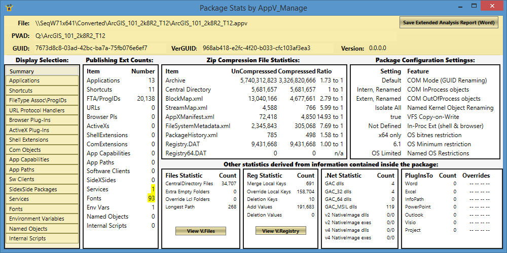 Analyze Summary